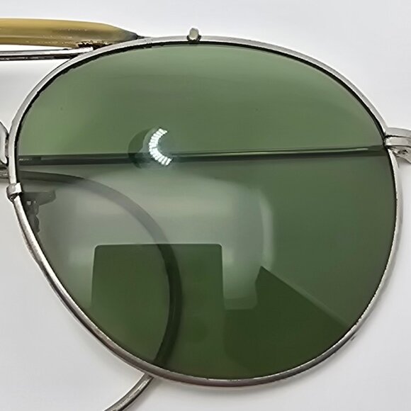 Rochester Optical R.O.C. AN6531 Ful-Vue 12 Nickel Plated WWII Aviator Sunglasses - Picture 14 of 16